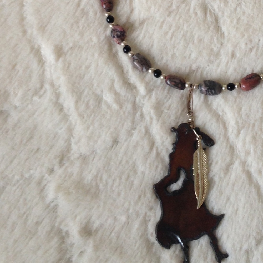 Beaded choker with leather tie BOUTIQUE cowgirl - Picture 5 of 5
